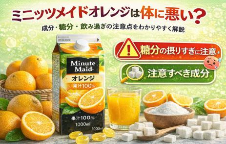 ミニッツメイド オレンジは体に悪い？成分・糖分・飲み過ぎの注意点をわかりやすく解説