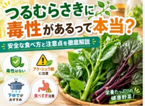 つるむらさきに毒性があるって本当？安全な食べ方と注意点を徹底解説