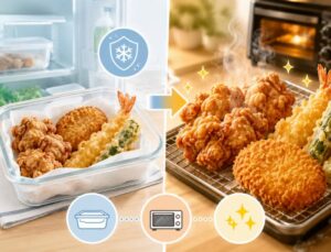 揚げ物を冷蔵庫で保存する方法！サクサク食感を復活させるコツ