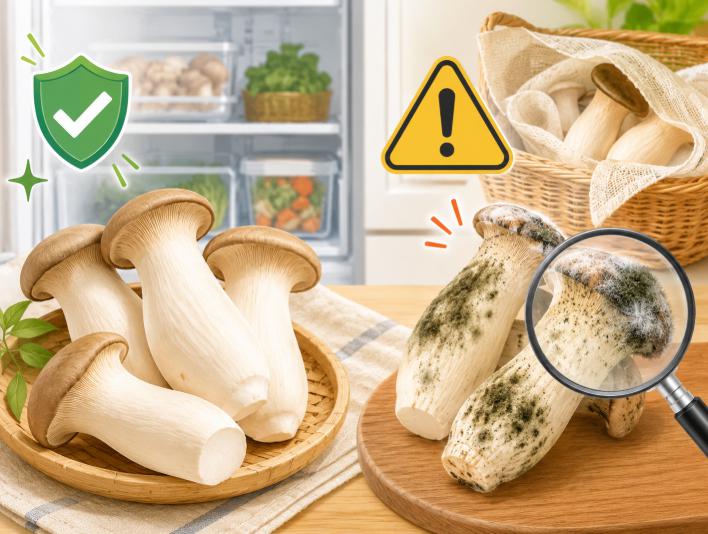 エリンギにカビが生えた？見分け方と正しい保存方法で食中毒を防ぐ