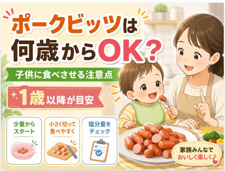 ポークビッツは何歳から子供に食べさせても大丈夫?注意点を解説