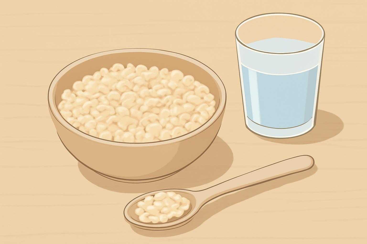 もち麦を少量ずつ食べ、水を飲みながら健康的に摂取する食べ方のコツ