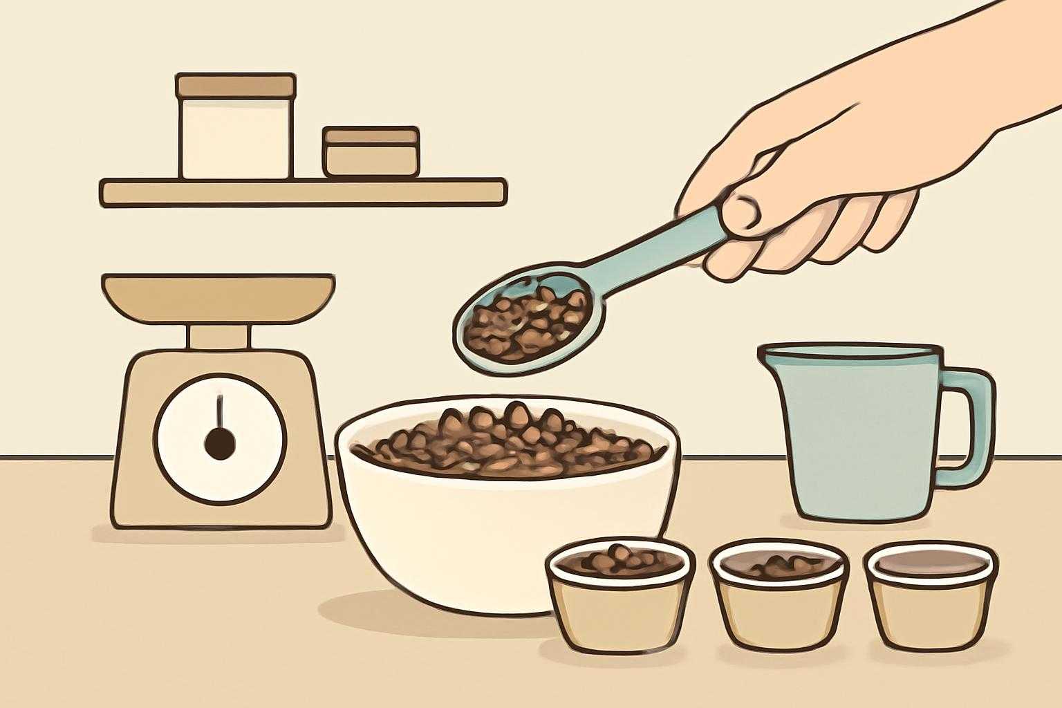 カカオニブの適量を計量スプーンで量ったり、小分けパックに入れたりする食べ方の工夫