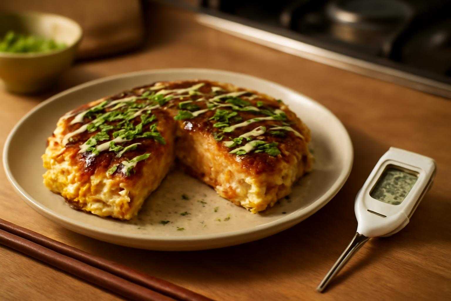 お好み焼きの中が生焼け？見分け方と安全に食べるための家庭でできる確認方法を解説